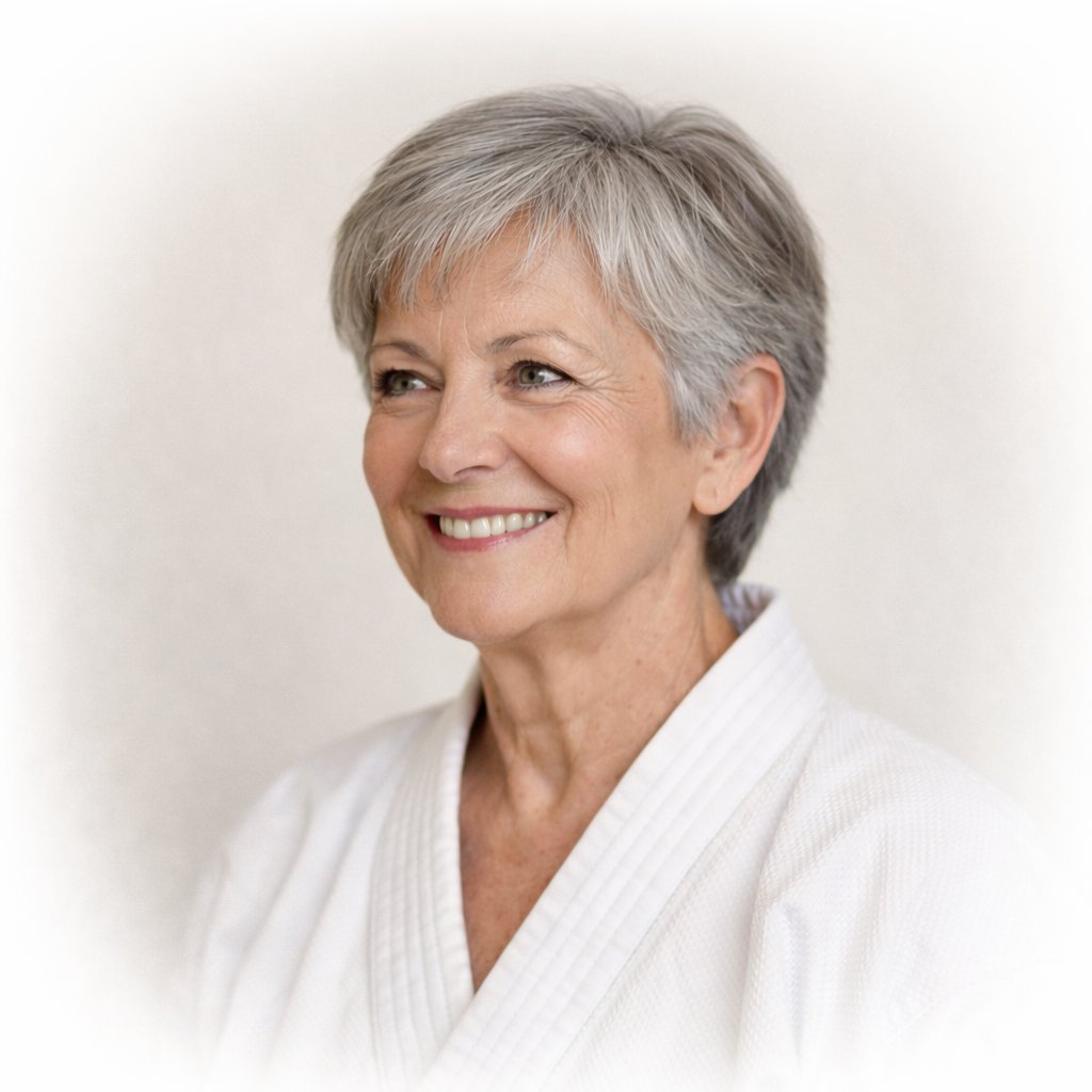 Seniorin im Karate-Gi